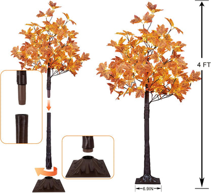 Artificial Illuminated Maple Tree Led Lighted Fall Potted