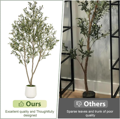 Artificial Olive Trees Silk Plant Planter Potted Plants