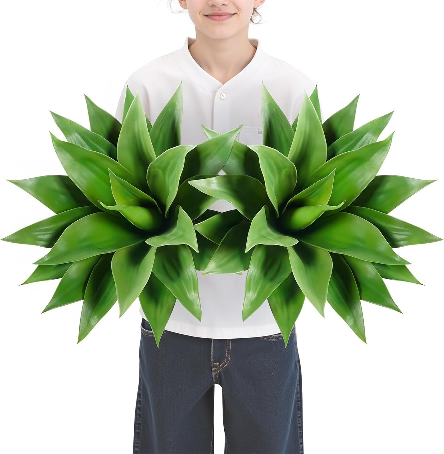 2 pack 28 inch Artificial Blue Agave Plant