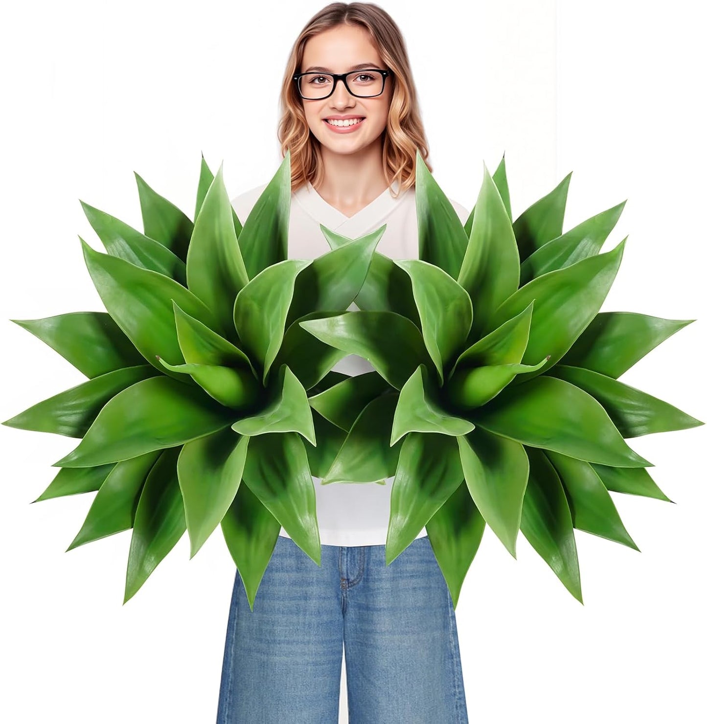 22 inch Artificial Agave Plant Stems Resistant UV