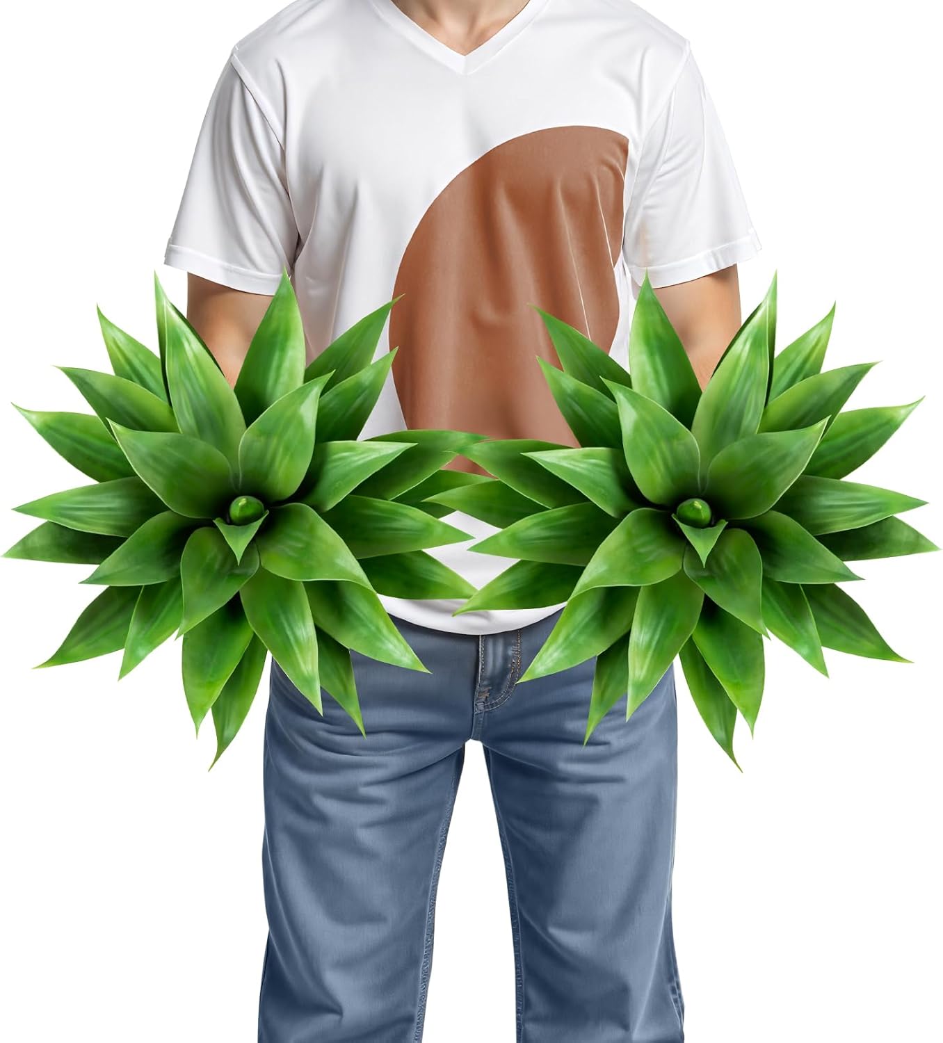2 pack 28 inch Artificial Blue Agave Plant