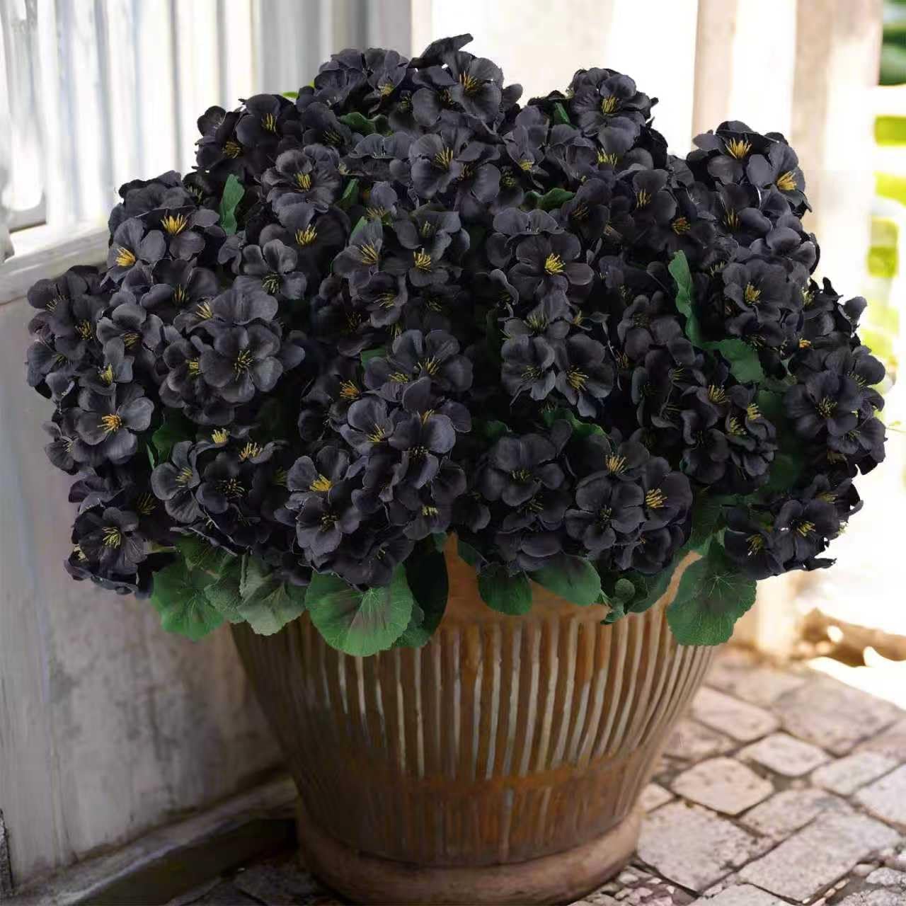 12 pcs Artificial Geranium Flowers Rose Home Kitchen