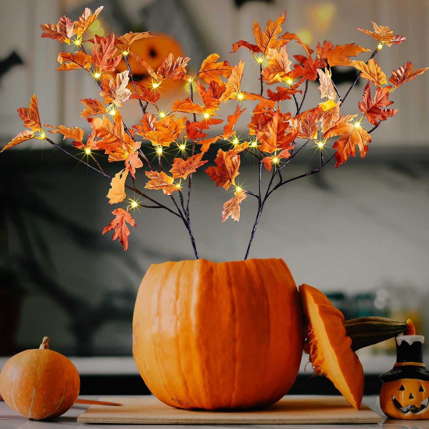 Artificial Illuminated Maple Tree Led Lighted Fall Potted