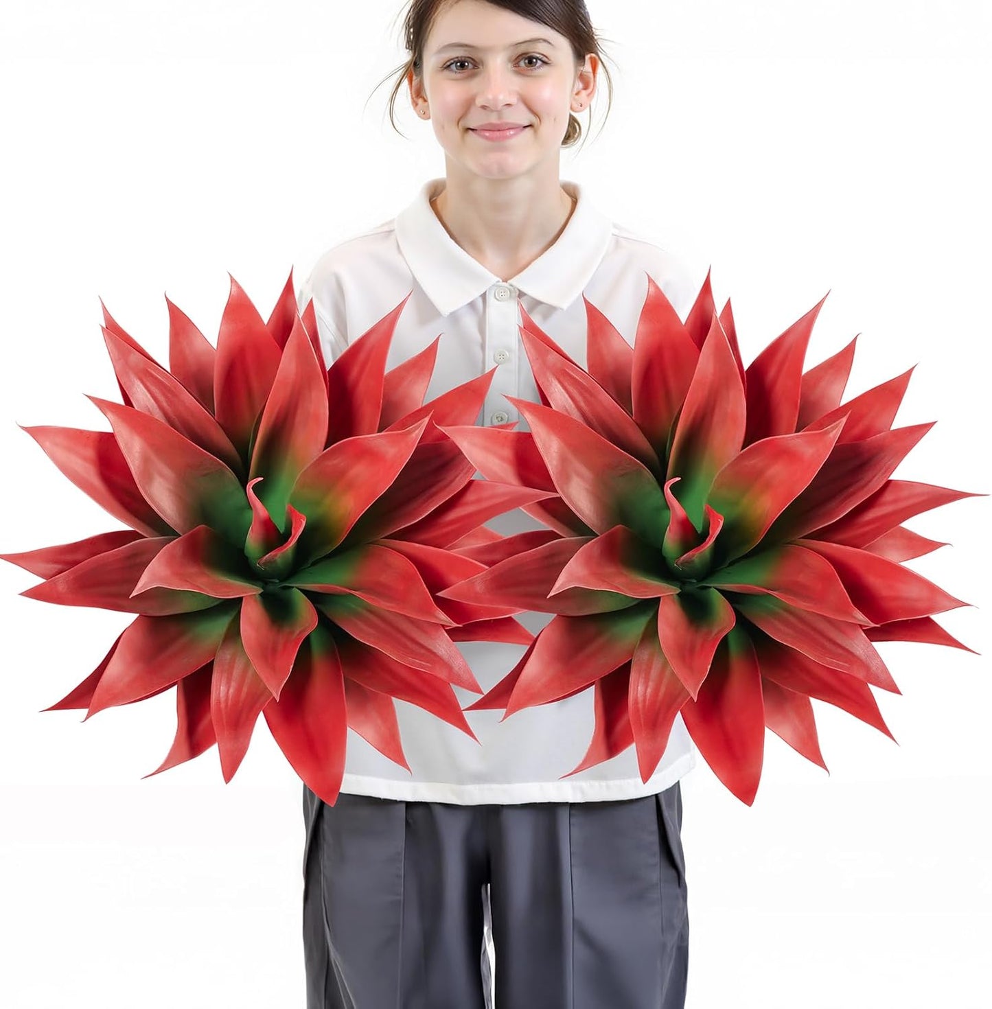 2 pack 28 inch Artificial Blue Agave Plant