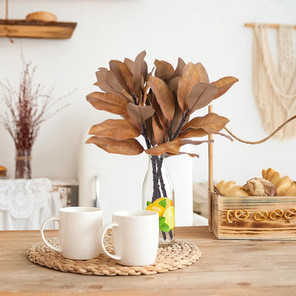 Artificial Autumn Magnolia Branches Fall Floral Decor Dried