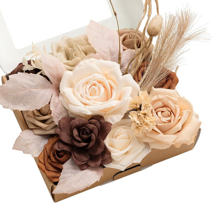 Teal Burnt Orange Silk Foam Wedding Centerpiece Box
