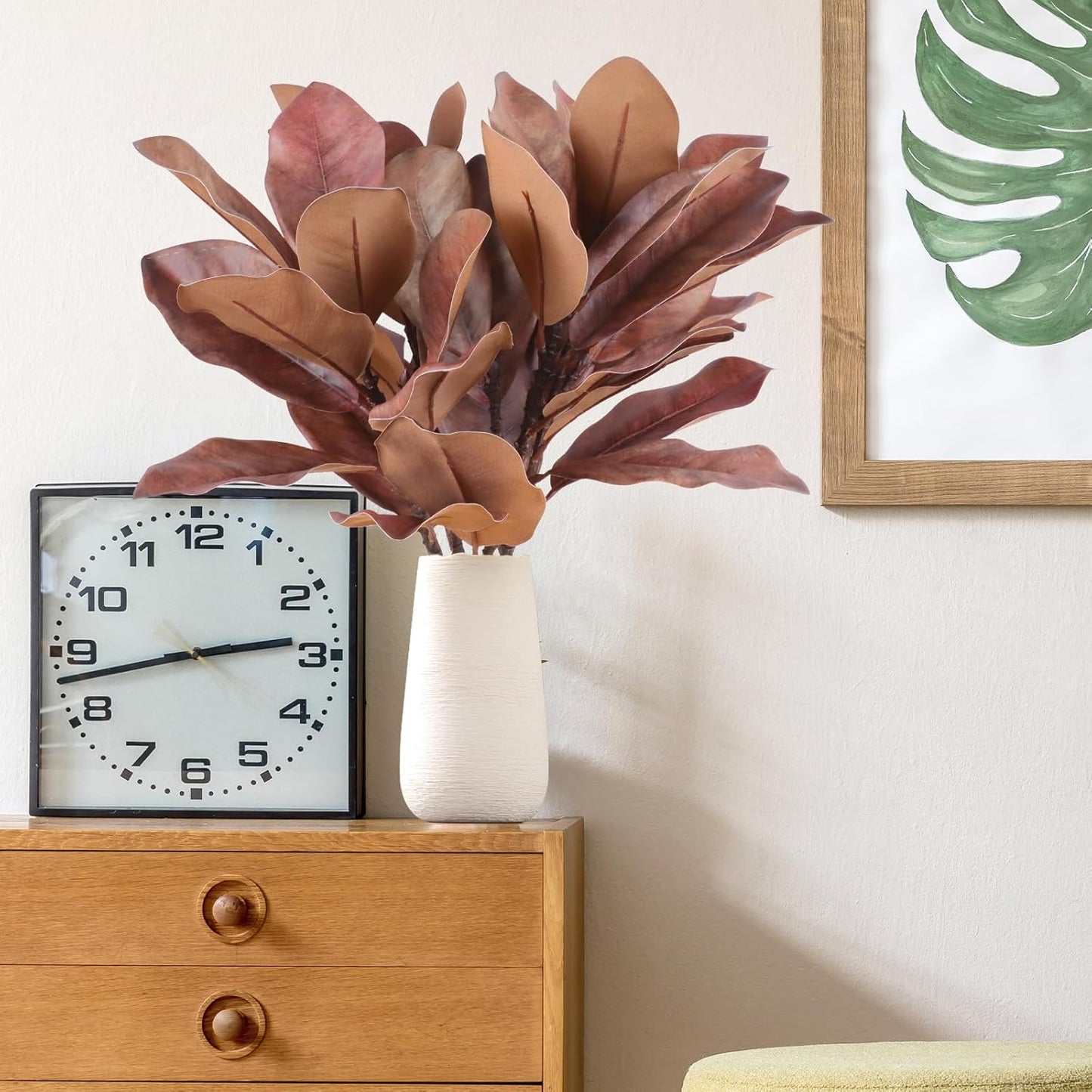 Artificial Autumn Magnolia Branches Fall Floral Decor Dried