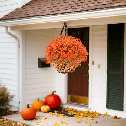 Artificial Fall Flowers Outdoor Decor Indoor Holiday Christmas