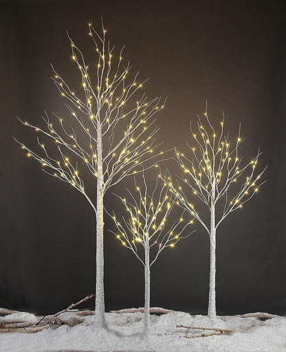 Artificial Illuminated Birch Tree Led Lighted Decor Potted