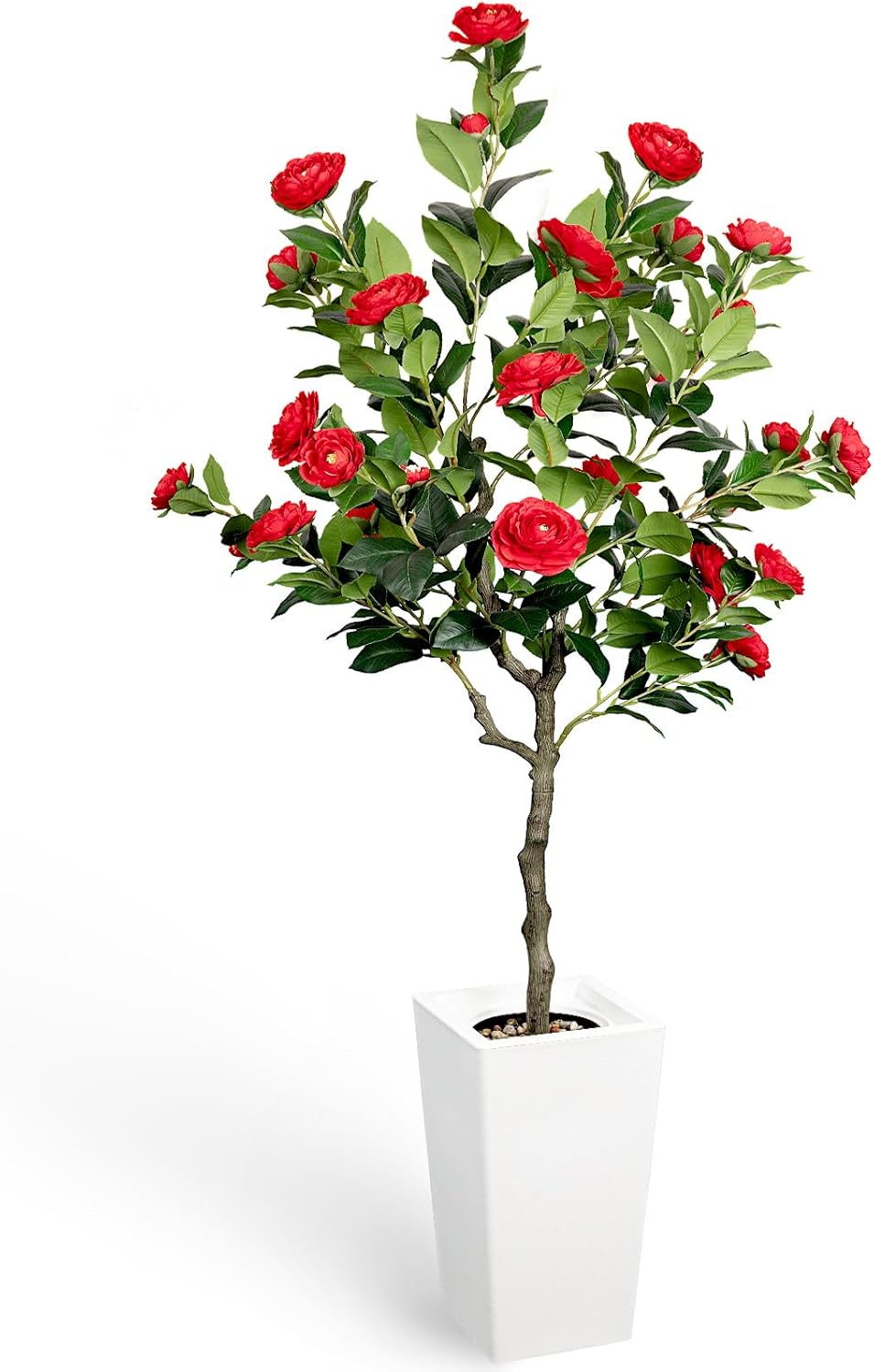 2 pack 3 ft Artificial Camellia Trees Pot