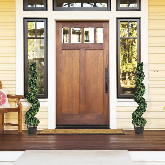 Artificial Spiral Boxwood Topiary Tree Plant Trees Potted