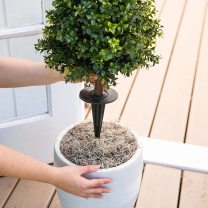 2 pack Artificial Boxwood Plants Greenery Dried Indoor