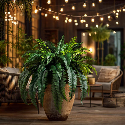 2 pack Artificial Fern Plants Greenery Decor Dried