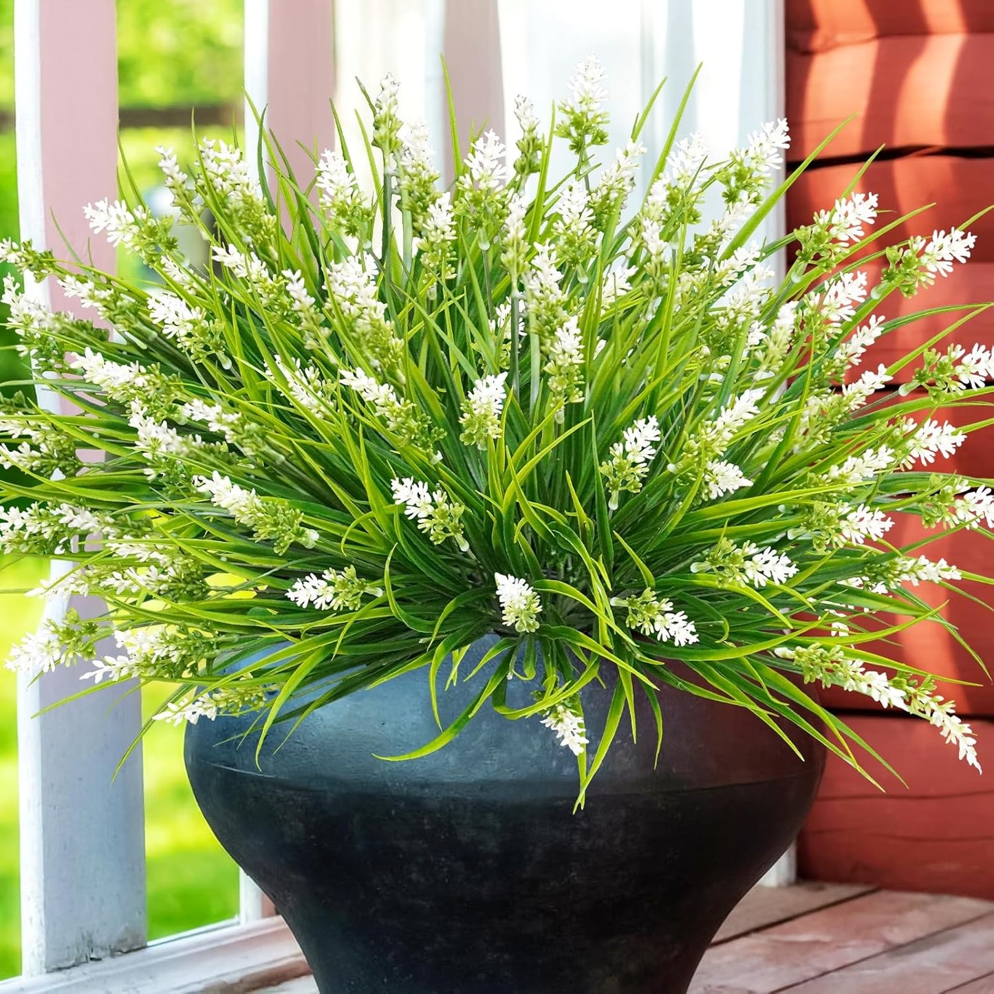 30 bundles Artificial Lavender Outdoor Plants Resistant UV