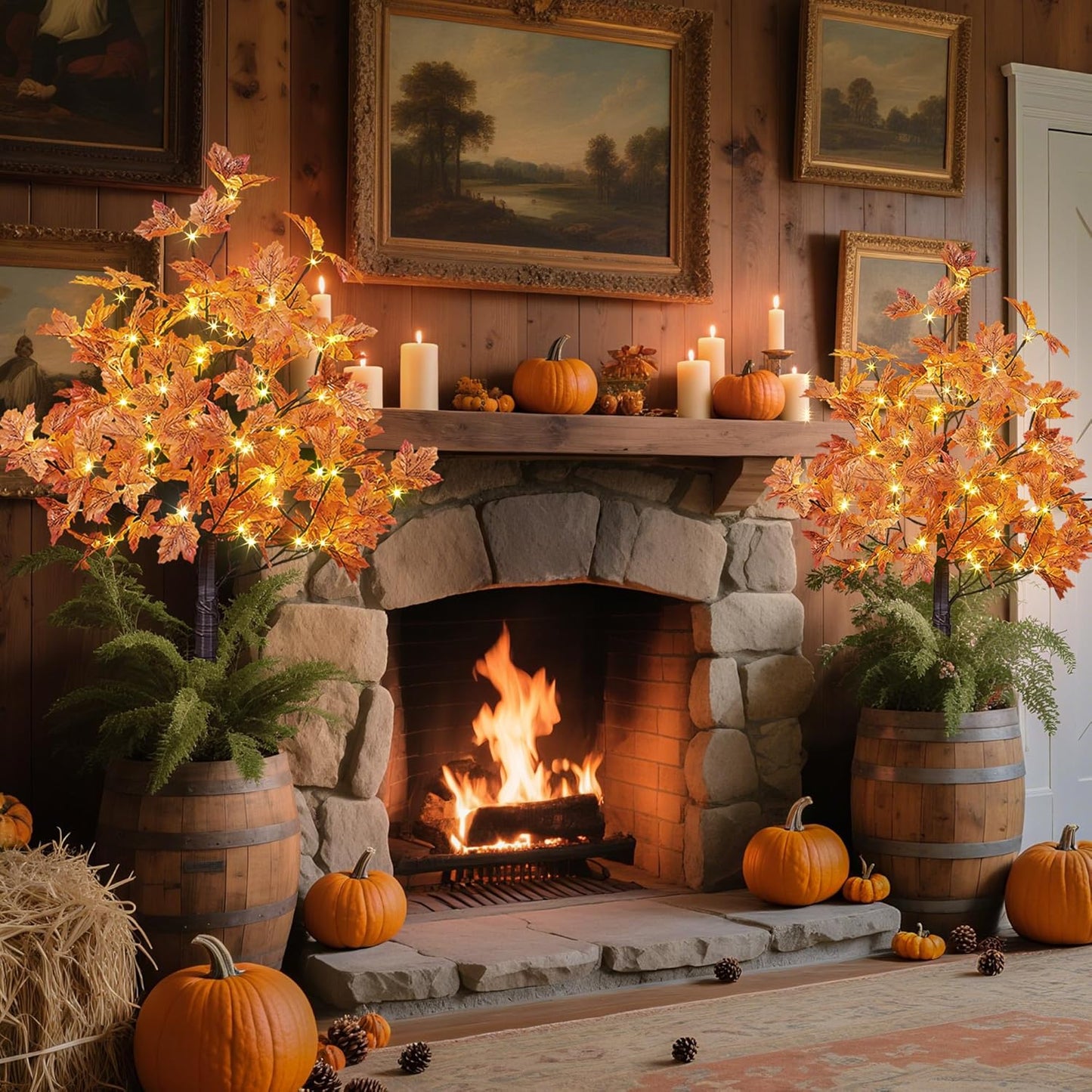 Artificial Illuminated Maple Tree Led Lighted Fall Potted