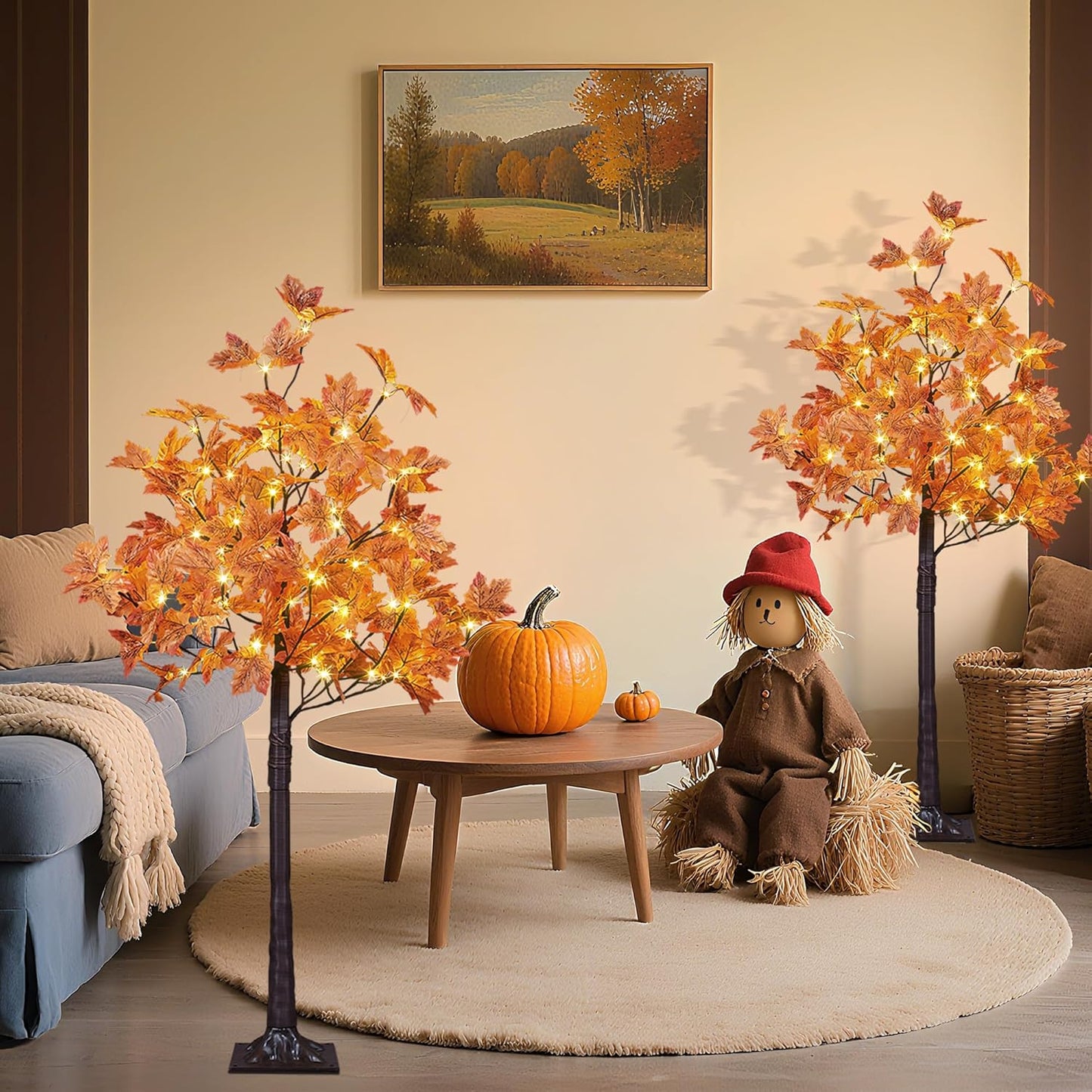 Artificial Illuminated Maple Tree Led Lighted Fall Potted