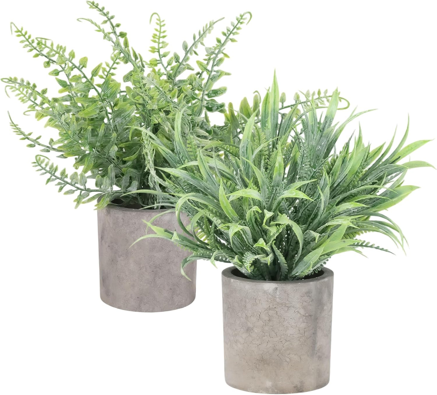 3 pack Artificial Potted Plants Life Like Frosted