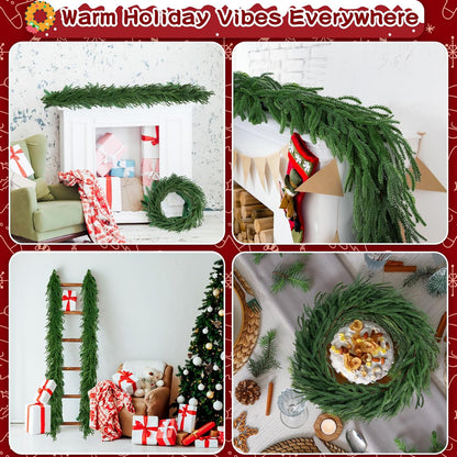 Artificial Norfolk Pine Garland Greenery Christmas Holiday Decor