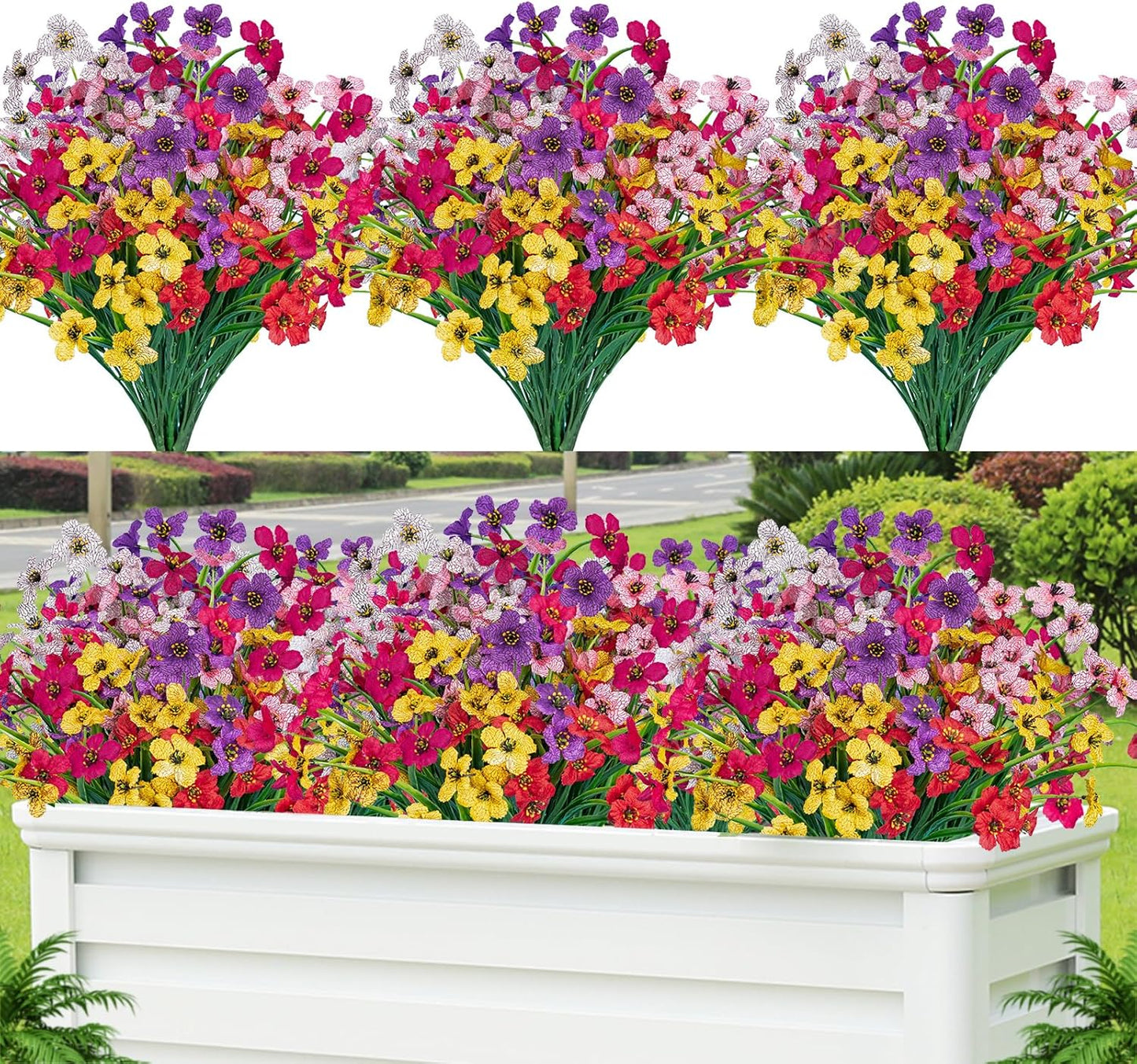 24 Pcs UV Resistant PE Shrubs Porch Window