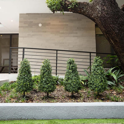 2 pack Artificial Boxwood Plants Greenery Dried Indoor