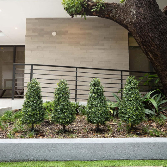 2 pack Artificial Boxwood Plants Greenery Dried Indoor