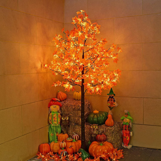 Artificial Illuminated Maple Tree Led Lighted Fall Potted