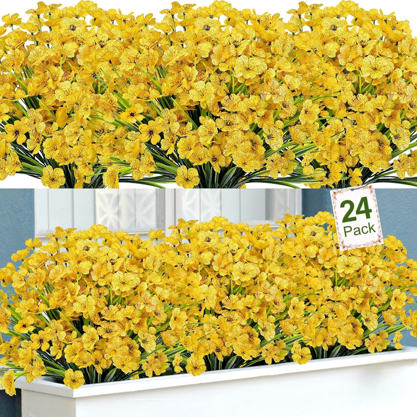 12 bundles Artificial Boston Ferns Resistant Greenery UV