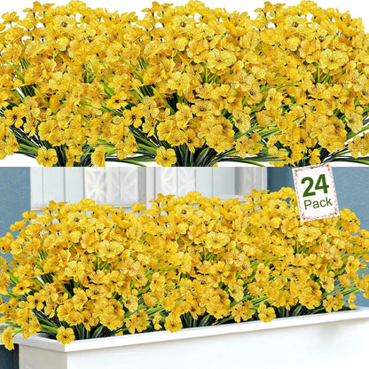 12 bundles Artificial Boston Ferns Resistant Greenery UV