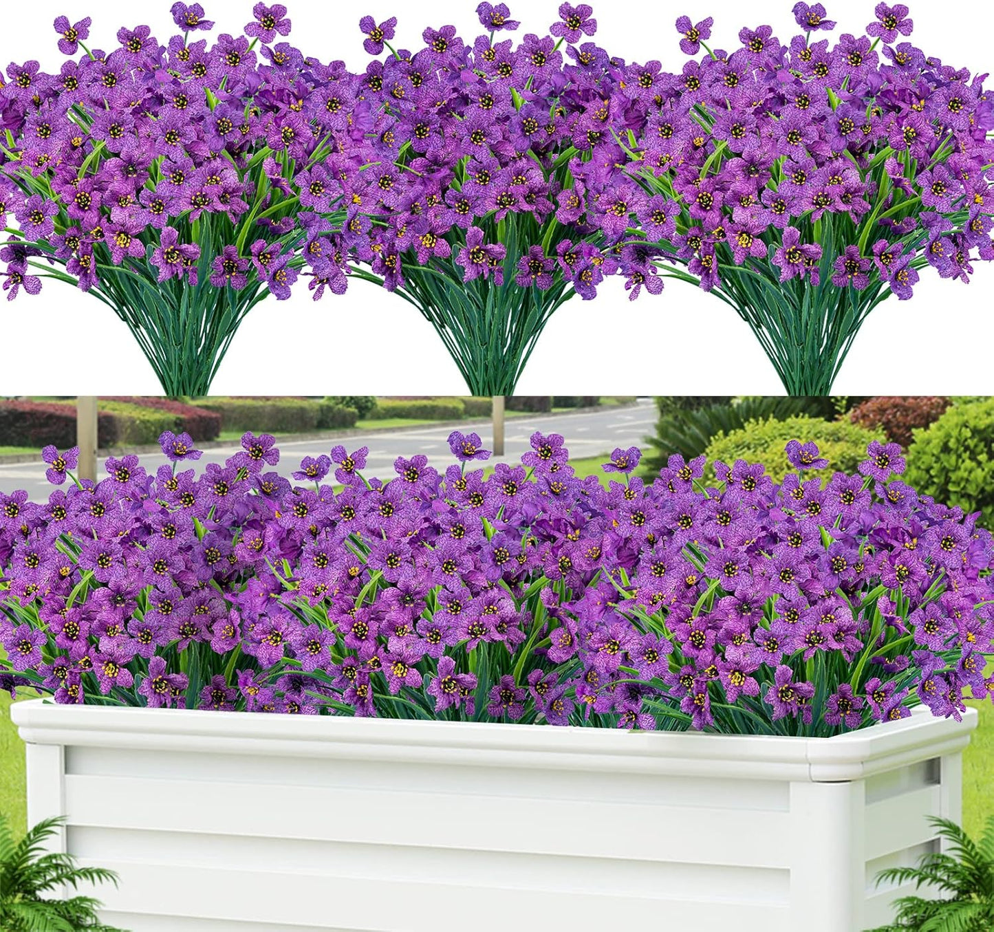 24 Pcs UV Resistant PE Shrubs Porch Window