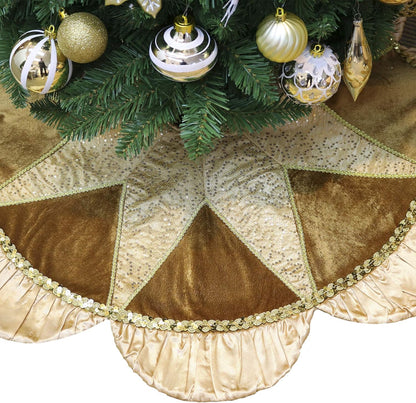 48 inch Valery Madelyn Christmas Tree Skirt Plush