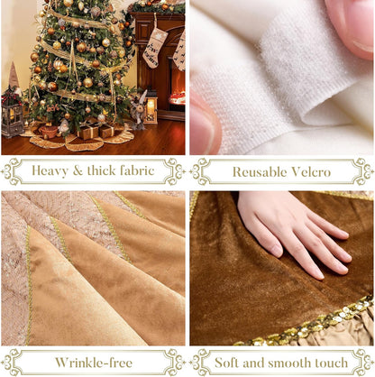 48 inch Valery Madelyn Christmas Tree Skirt Plush