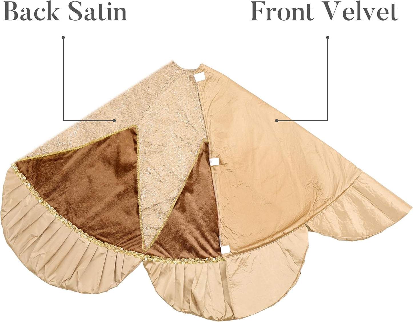 48 inch Valery Madelyn Christmas Tree Skirt Plush