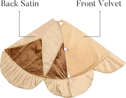 48 inch Valery Madelyn Christmas Tree Skirt Plush