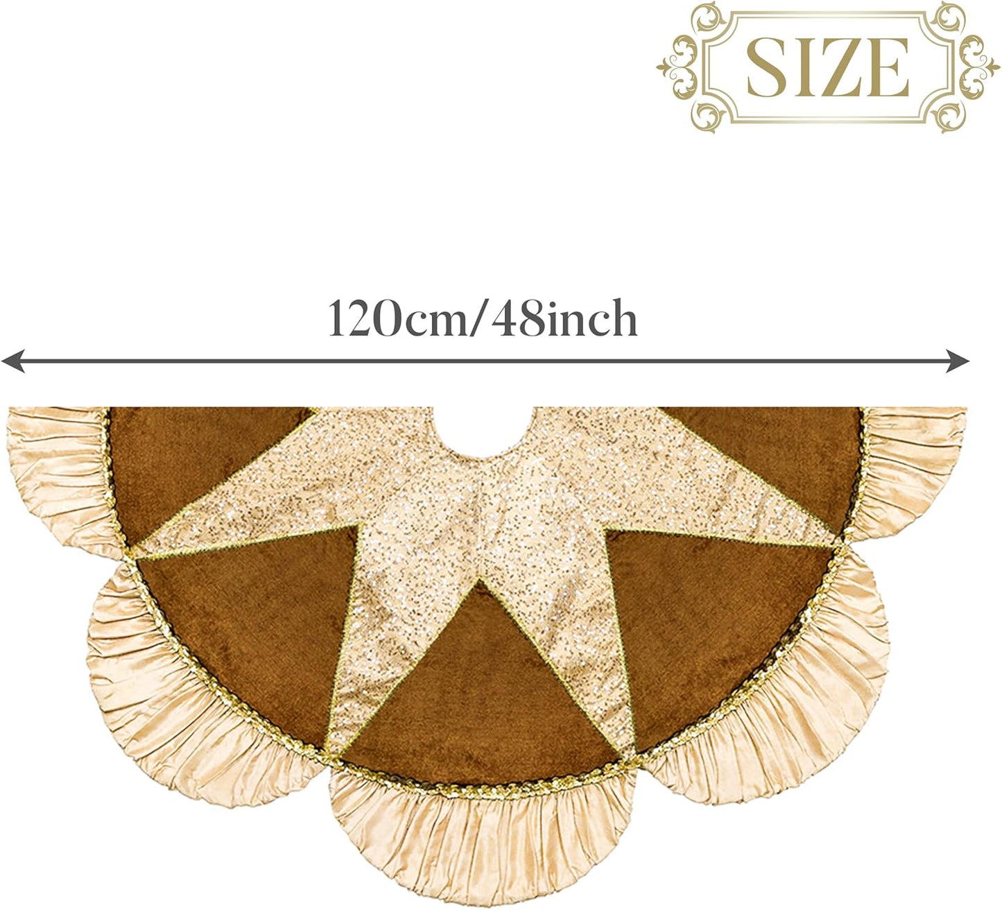 48 inch Valery Madelyn Christmas Tree Skirt Plush