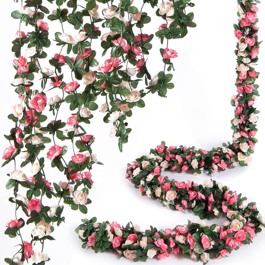 8 pcs 8.2 ft Artificial Rose Flower Garland