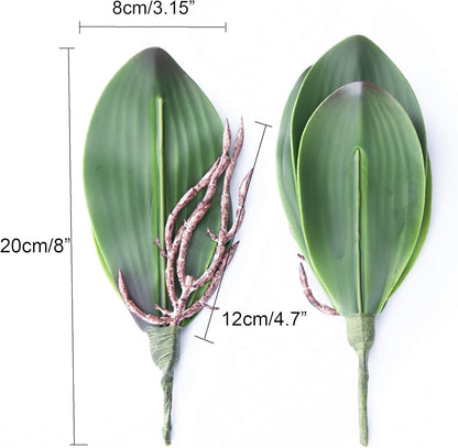 2 pcs 8 inch Real Touch Artificial Orchid