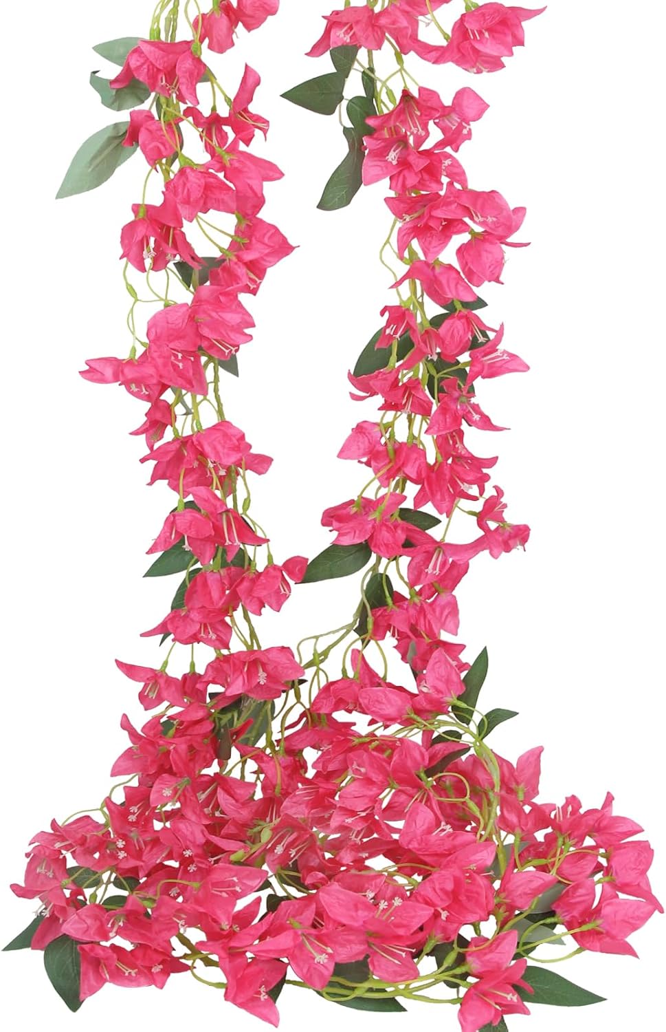 2 pcs Artificial Hanging Bougainvillea Vines Resistant UV