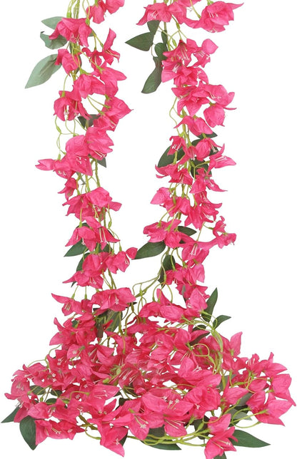 2 pcs Artificial Hanging Bougainvillea Vines Resistant UV