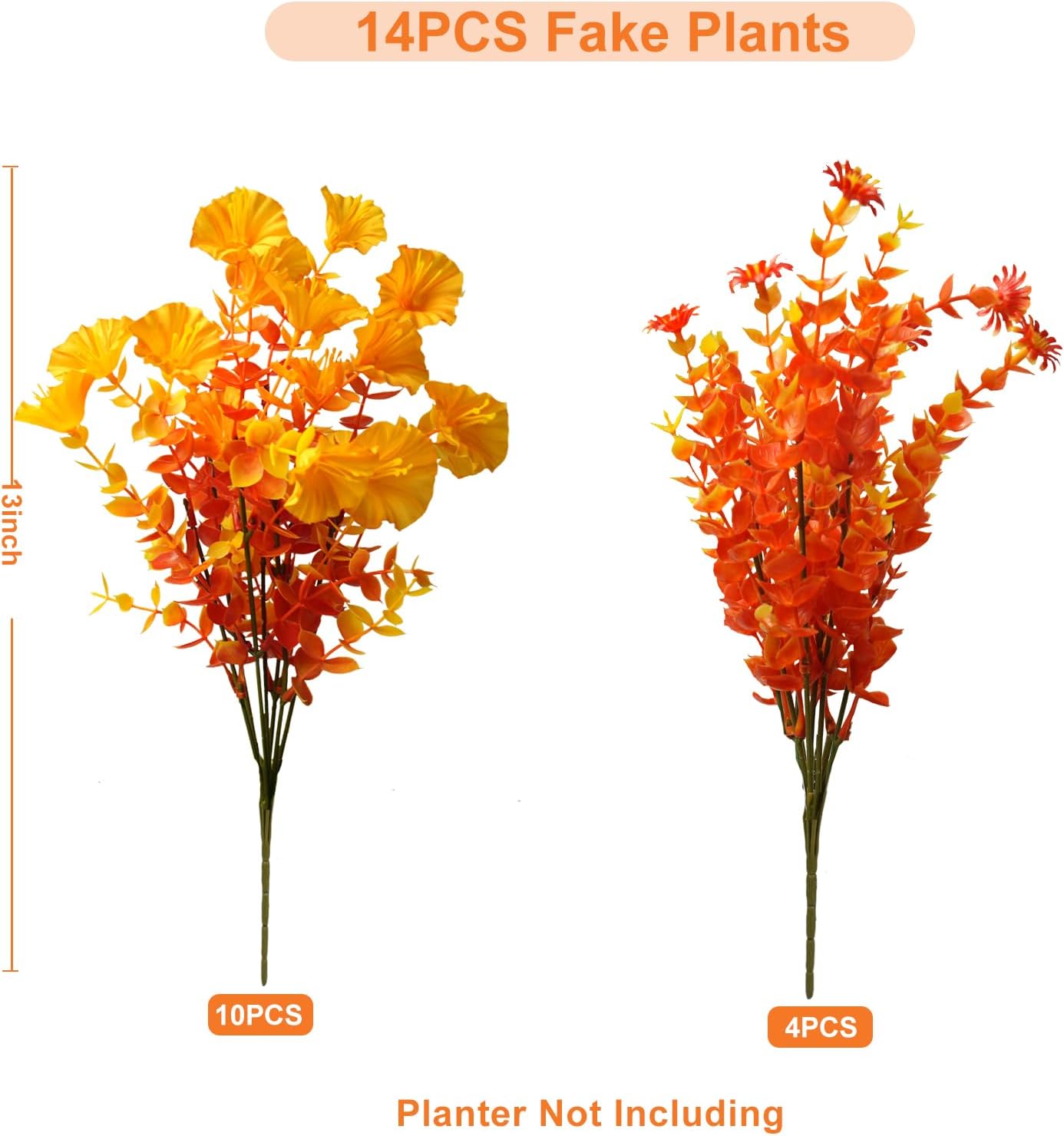 14 Bundles UV Resistant Eucalyptus Stems Outdoor Garden