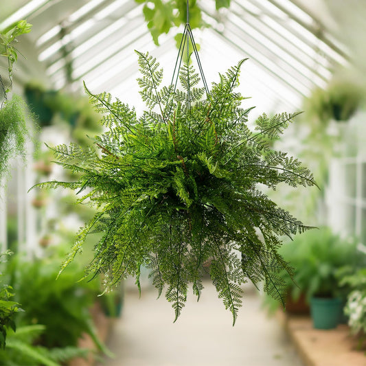 2 pack Artificial Fern Plants Greenery Decor Dried