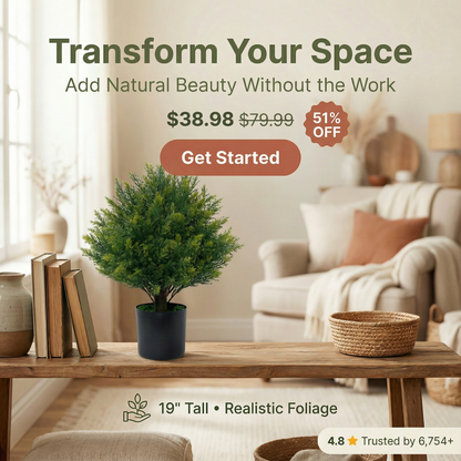 Artificial Little Bush Ball Tree Greenery Potted Trees