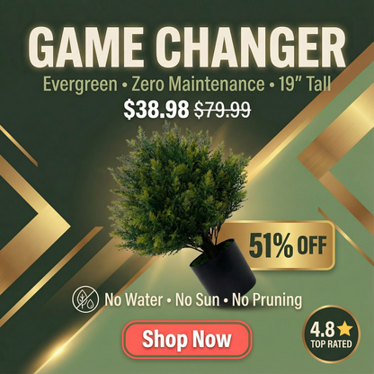 Artificial Little Bush Ball Tree Greenery Potted Trees