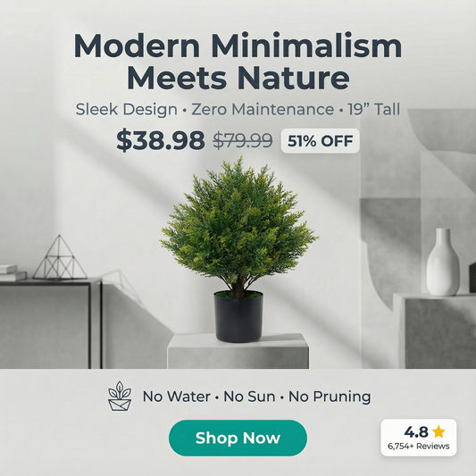 Artificial Little Bush Ball Tree Greenery Potted Trees