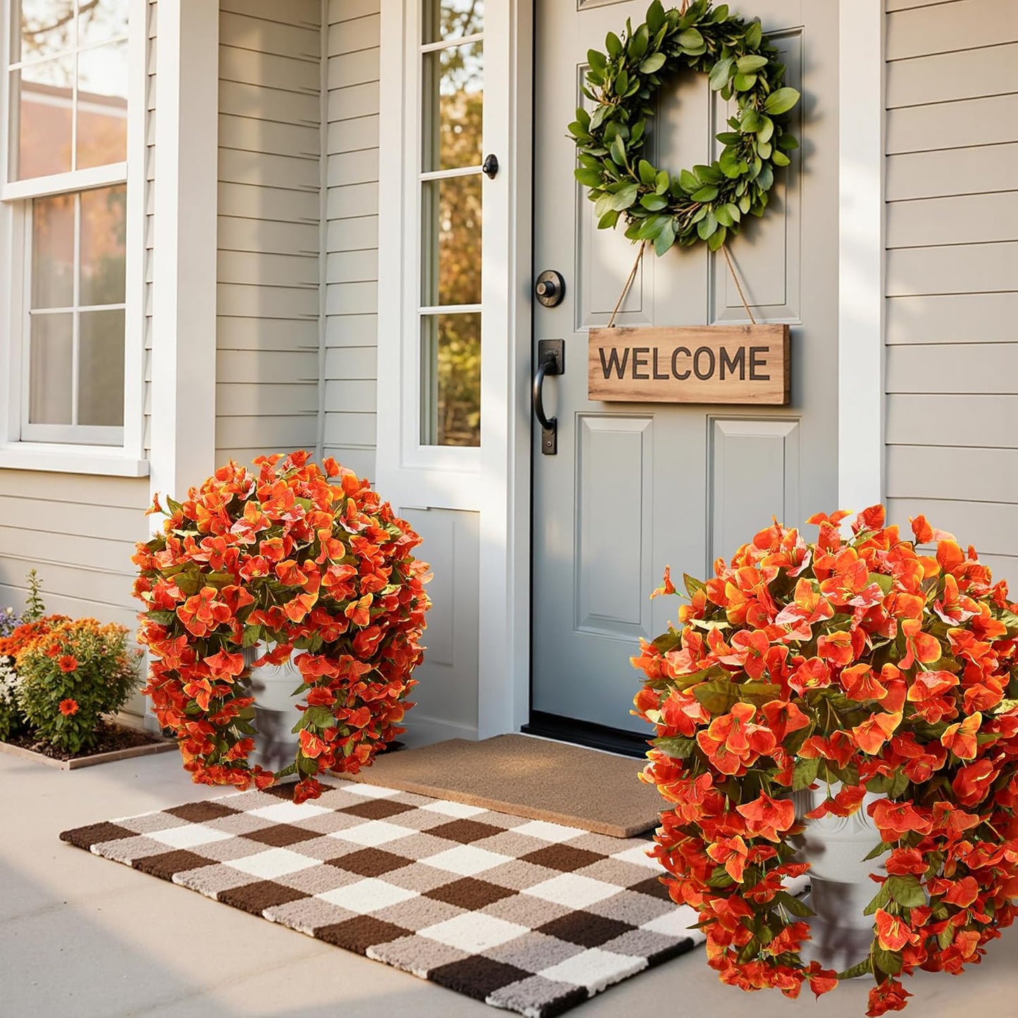 Artificial Bougainvillea Flowers Silk Blooms Outdoor Decor Indoor