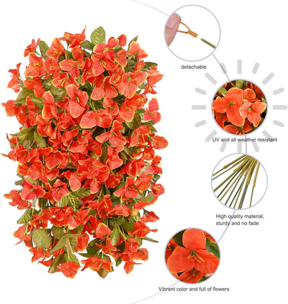 Artificial Bougainvillea Flowers Silk Blooms Outdoor Decor Indoor