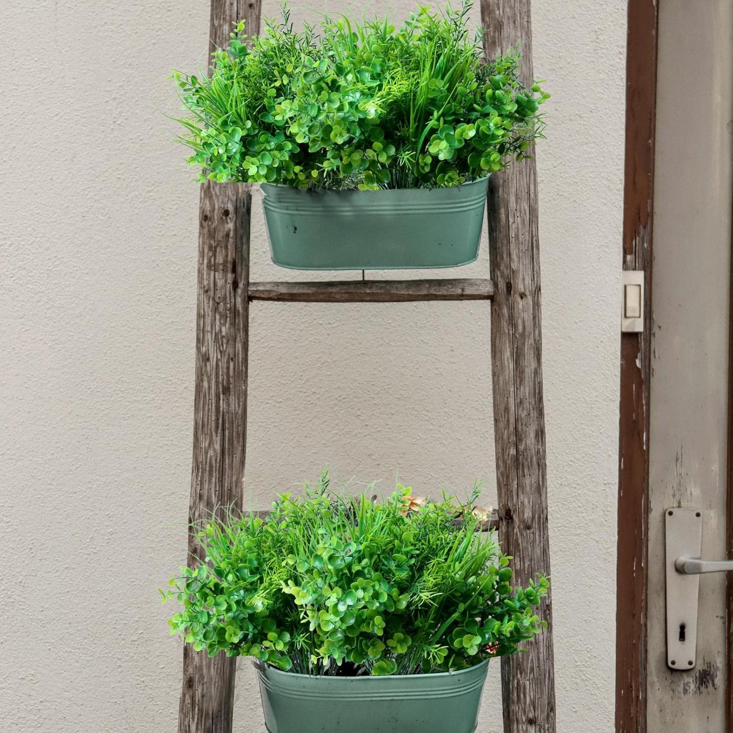 18 pcs Outdoor Artificial Plants Resistant Greenery UV