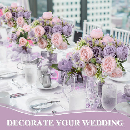 16 bundles Yuxung Artificial Peonies Silk Flower Home