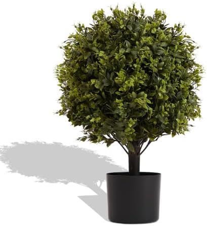 2 pack 22 inch Artificial Ball Topiary Trees