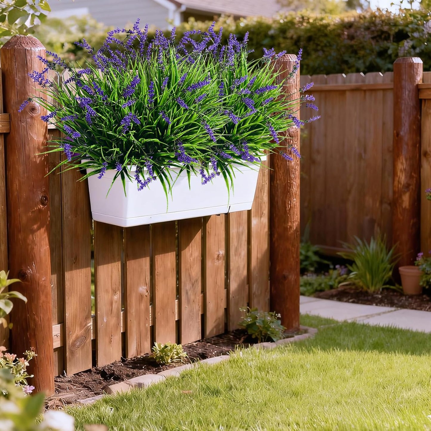 12 bundles Artificial Lavender Flowers Monkey Grass Home