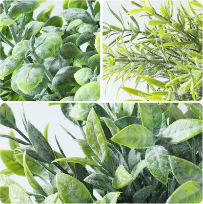 3 pack Artificial Potted Plants Life Like Frosted